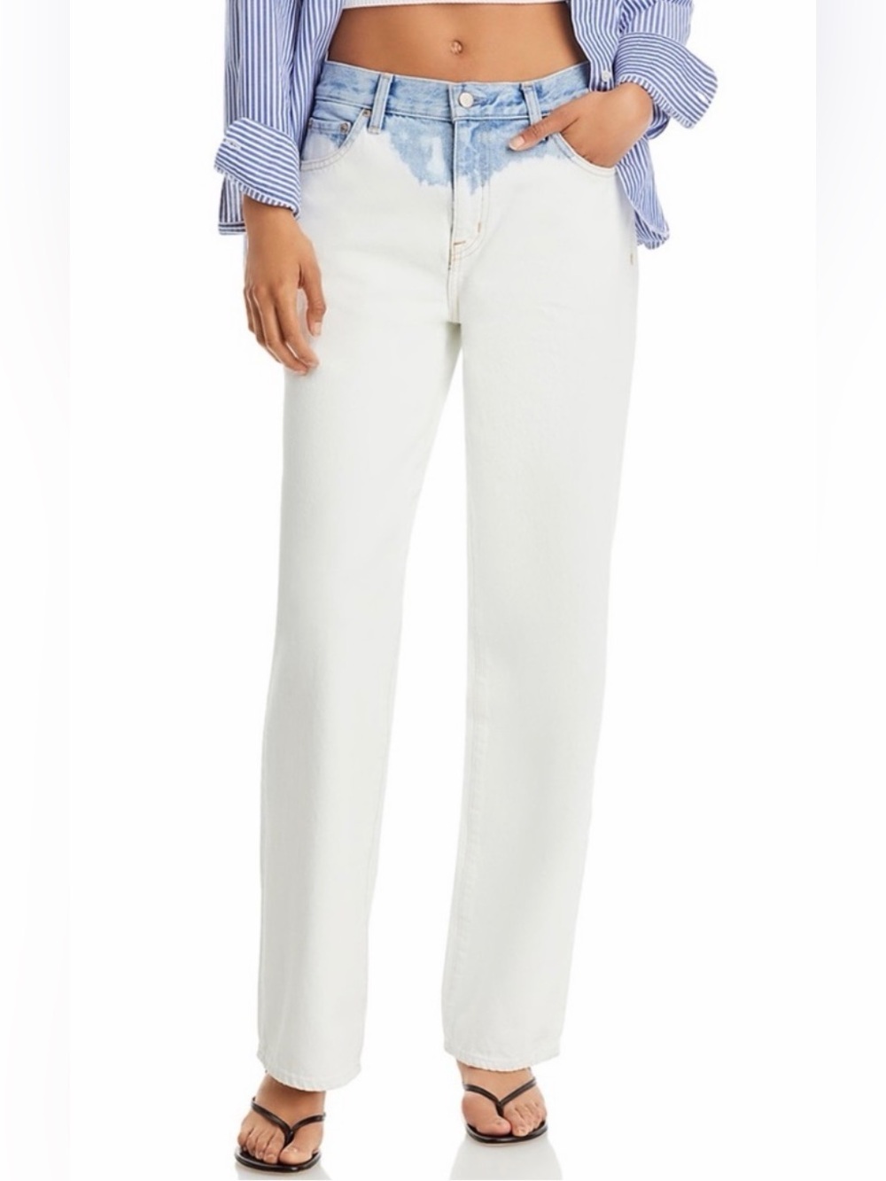 Pistola Bobbie Mid Rise Straight Leg Jeans in Tidal Wave